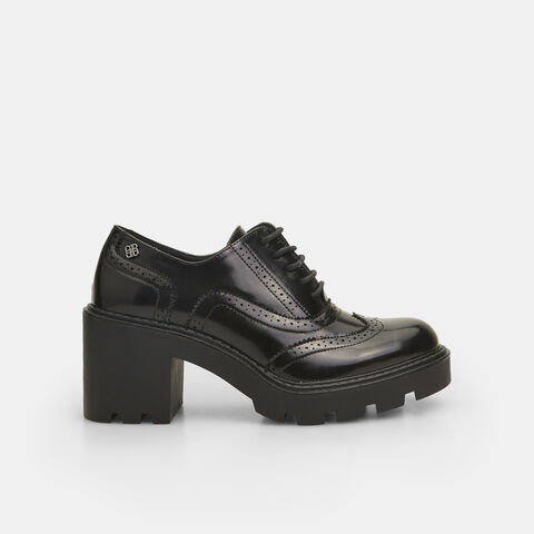 Zapatos con cordones estilo brogue para mujer Bata Red Label con tacón ancho, Negro Zapatos con cordones estilo brogue para mujer Bata Red Label con tacón ancho, Negro